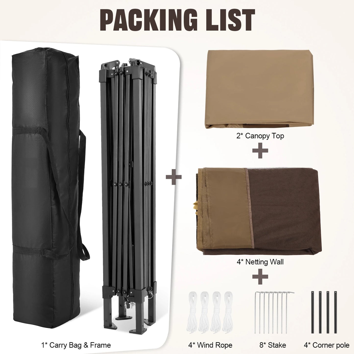 Pop Up Gazebo 12x12 Backyard Canopy Tent with Mosquito Netting Steel Frame Portable Event Shelter