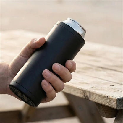 Portable Beverage Can Holder Drink Insulator Storage Container Holds Two Cans for Outdoor Party Camping Reusable Plastic Cooler with Secure Lid