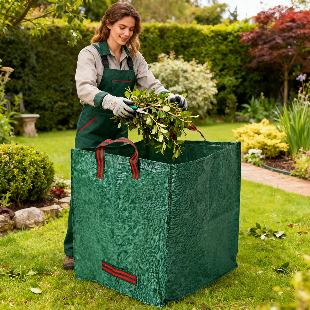 Foldable Outdoor Backyard Compost Bin Garbage Can For Garden Yard Waste And Earthworm Composting