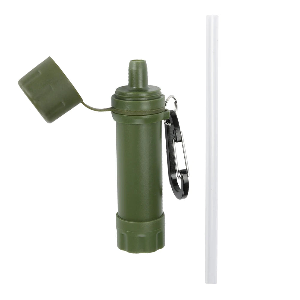 Portable Straw Water Filter Personal Water Purification Attachment for Camping Hiking Travel Emergency Portable Water Filter Straw