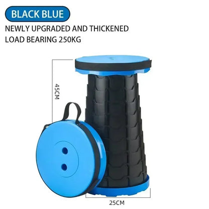 Portable Folding Stool Adjustable Retractable Camping Seat Lightweight Collapsible Travel Chair