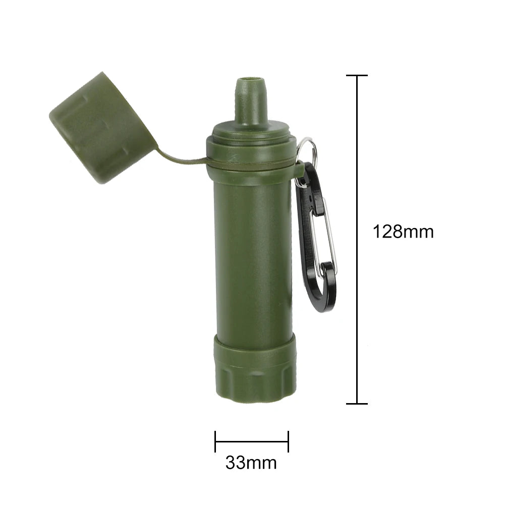Portable Straw Water Filter Personal Water Purification Attachment for Camping Hiking Travel Emergency Portable Water Filter Straw