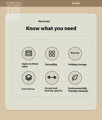 Outdoor Camping Folding Storage Box For Bedroom And Car Mounted Plastic Storage Cabinet For Clothes And Toys