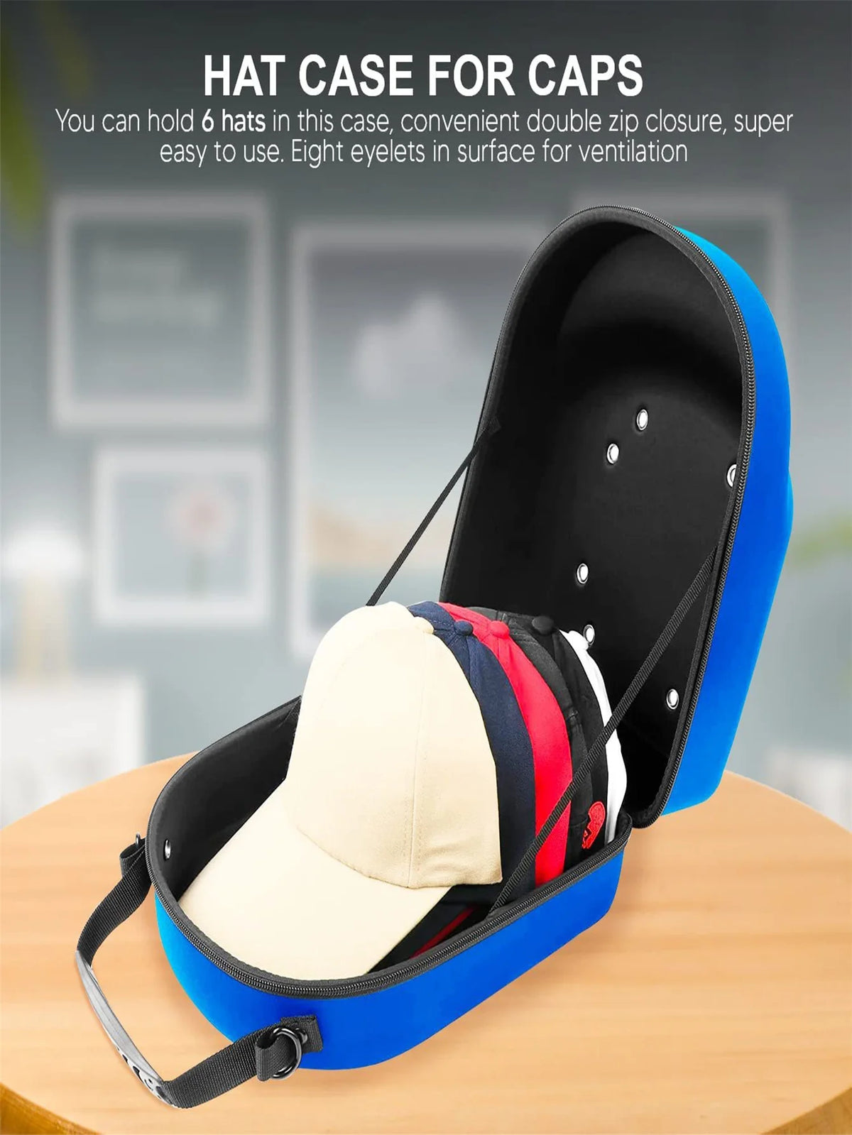 Portable Outdoor Travel Hat Carrier Case Hard Shell Storage Box For Baseball Caps Carrying Bag