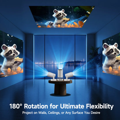 Outdoor Projector Portable Mini LED Projector 290 ANSI 720P HD WiFi Bluetooth Android System