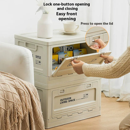 Outdoor Camping Folding Storage Box For Bedroom And Car Mounted Plastic Storage Cabinet For Clothes And Toys