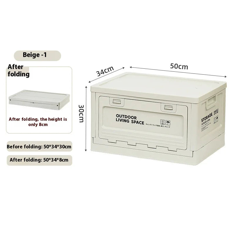 Outdoor Camping Folding Storage Box For Bedroom And Car Mounted Plastic Storage Cabinet For Clothes And Toys