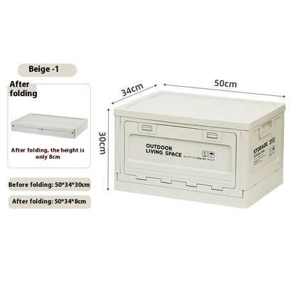 Outdoor Camping Folding Storage Box For Bedroom And Car Mounted Plastic Storage Cabinet For Clothes And Toys