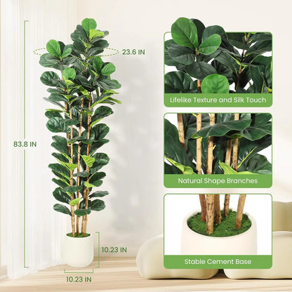 Outdoor Artificial Plant Decorative Artificial Tree Floor Standing Polyester Display Plant
