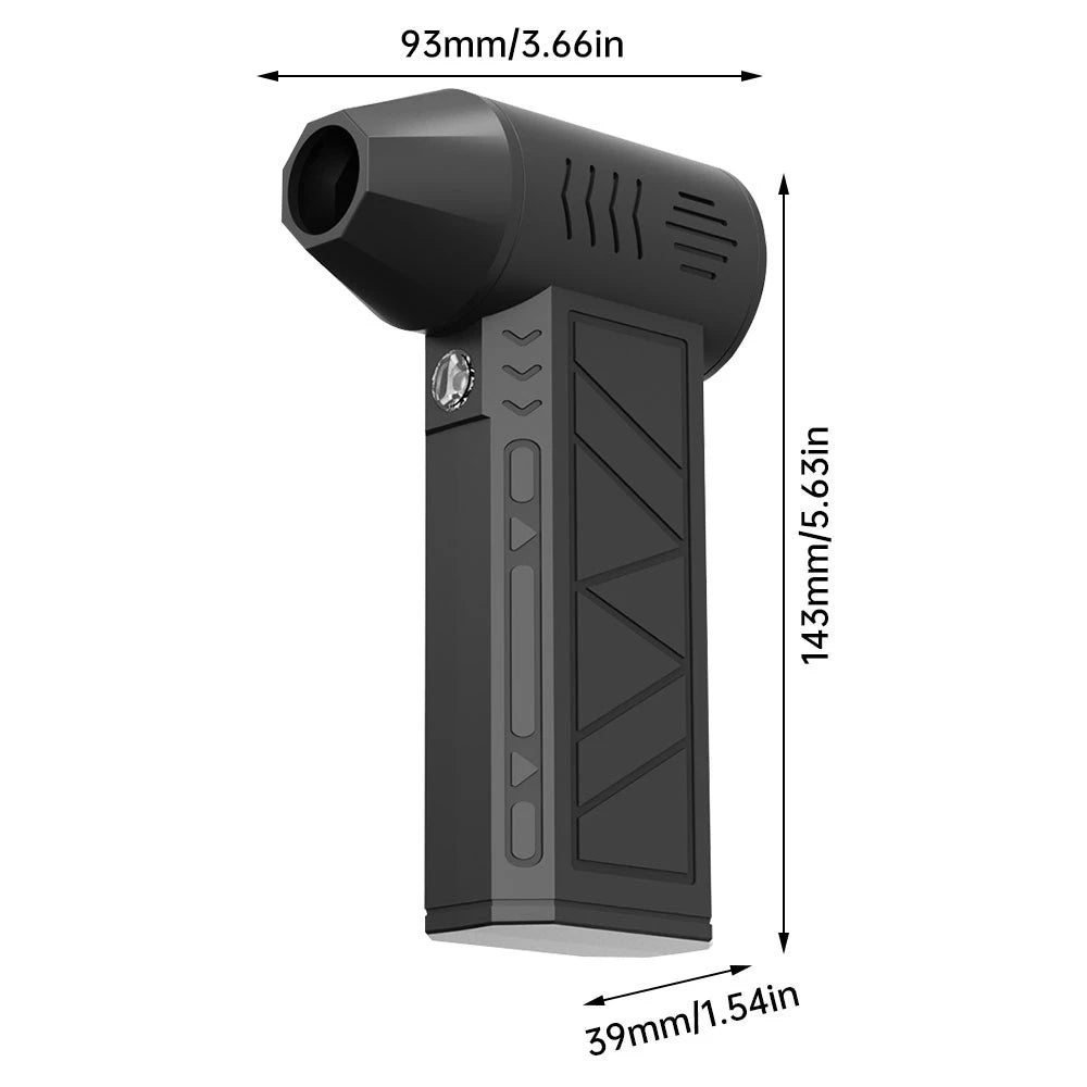 Cordless Air Duster Portable Turbo Air Blower with LED Light Rechargeable 3 Speed Cleaner