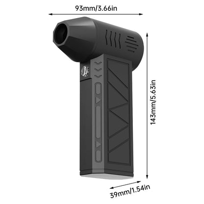 Cordless Air Duster Portable Turbo Air Blower with LED Light Rechargeable 3 Speed Cleaner