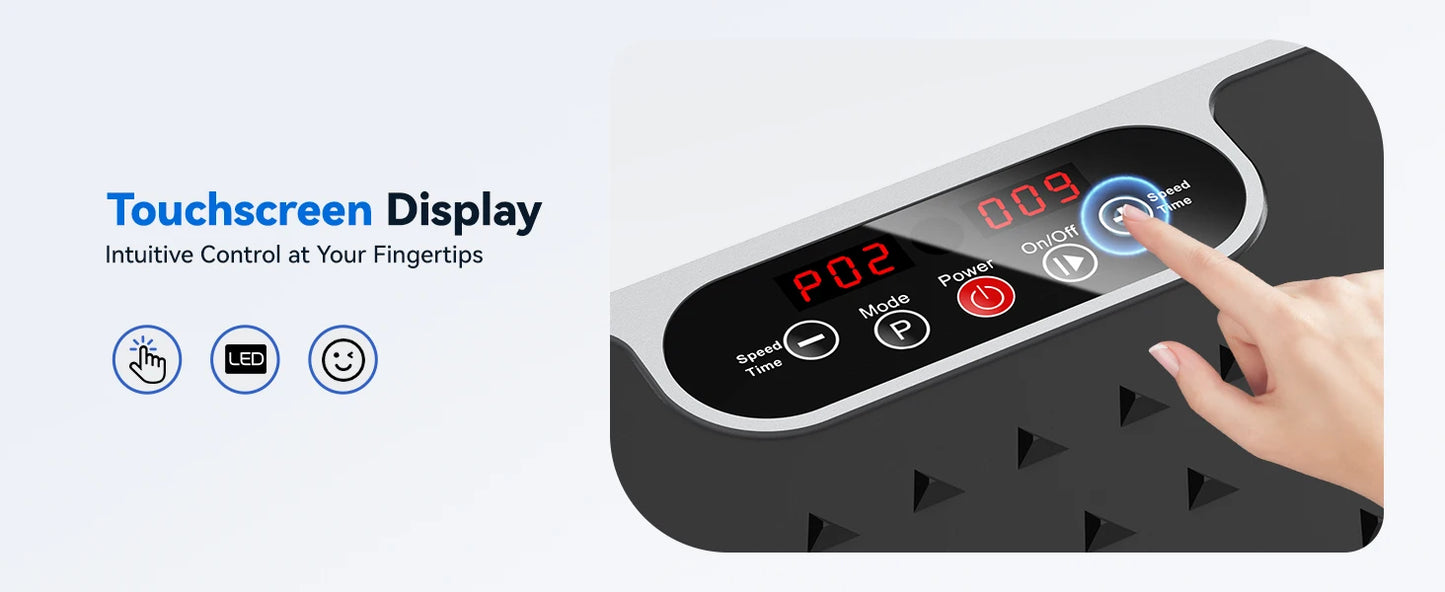 Vibration Plate Exercise Machine With 120 Speed Levels 9 Preset Programs For Home Fitness Fat Burning And Muscle Toning