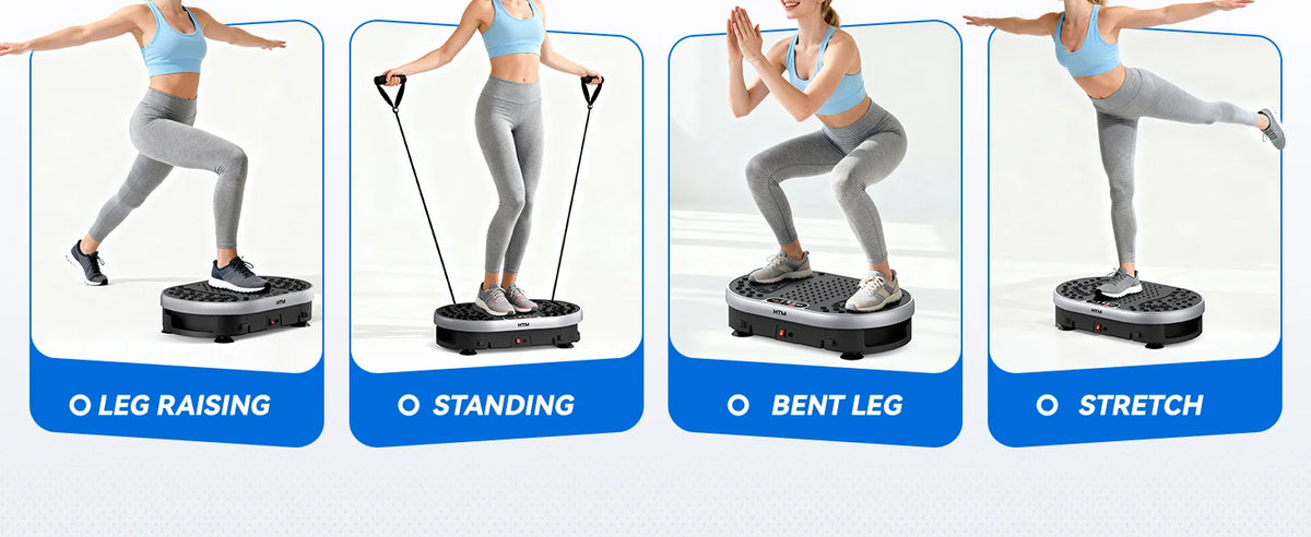 Vibration Plate Exercise Machine With 120 Speed Levels 9 Preset Programs For Home Fitness Fat Burning And Muscle Toning