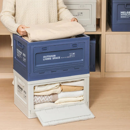 Outdoor Camping Folding Storage Box For Bedroom And Car Mounted Plastic Storage Cabinet For Clothes And Toys