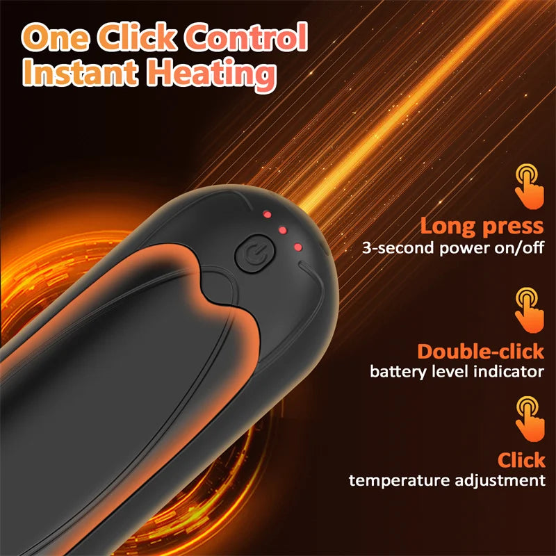 Portable Hand Warmers 7000mAh Rechargeable with Double Side Heating 3 Levels for Outdoor Hunting Christmas Gifts