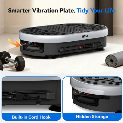 Vibration Plate Exercise Machine With 120 Speed Levels 9 Preset Programs For Home Fitness Fat Burning And Muscle Toning