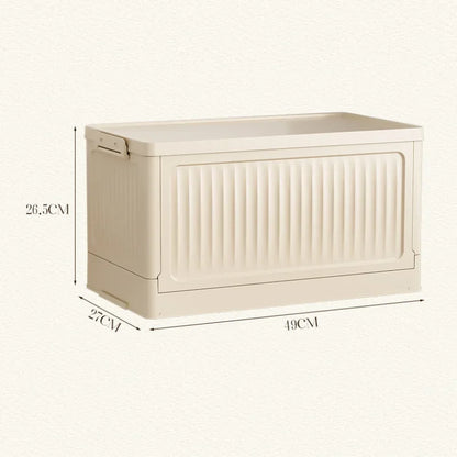 Plastic Folding Storage Bins With Lids Stackable Outdoor Camping Boxes Collapsible Closet Organizer Baskets