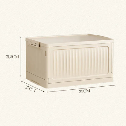 Plastic Folding Storage Bins With Lids Stackable Outdoor Camping Boxes Collapsible Closet Organizer Baskets