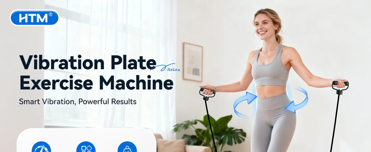 Vibration Plate Exercise Machine With 120 Speed Levels 9 Preset Programs For Home Fitness Fat Burning And Muscle Toning