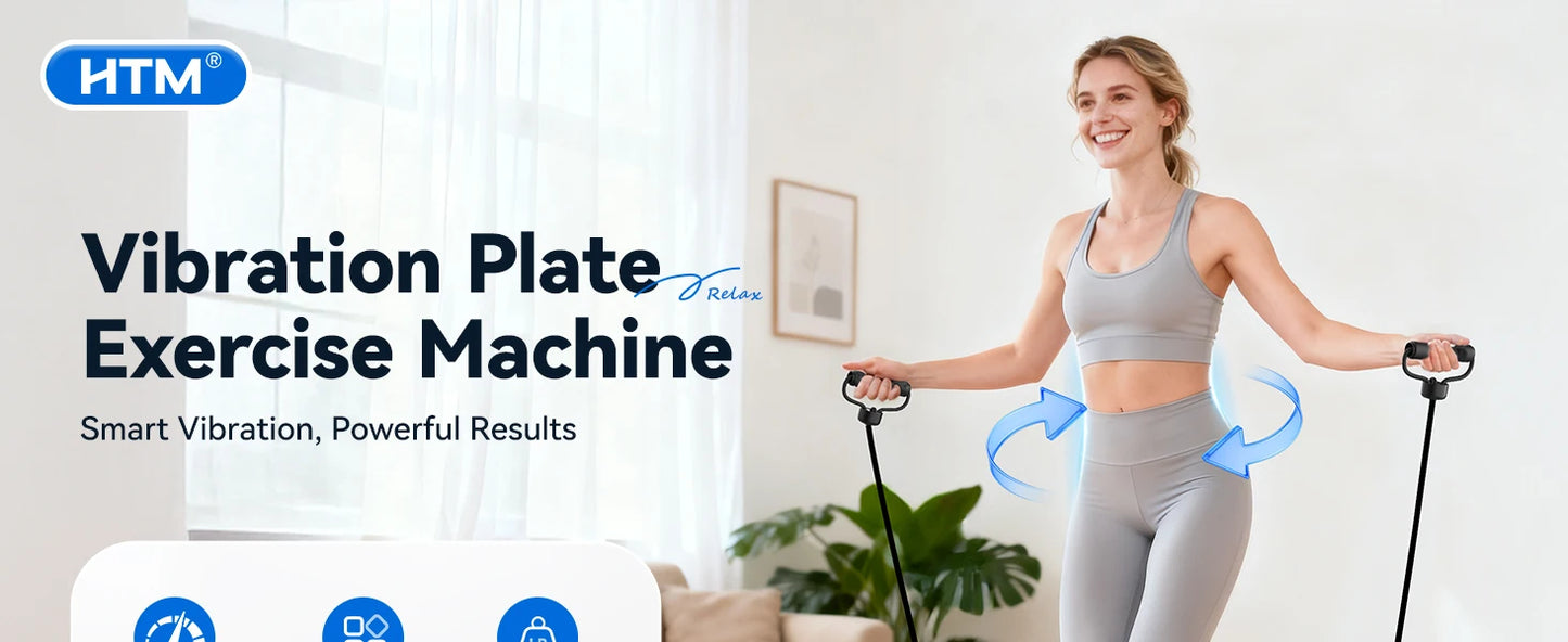 Vibration Plate Exercise Machine With 120 Speed Levels 9 Preset Programs For Home Fitness Fat Burning And Muscle Toning