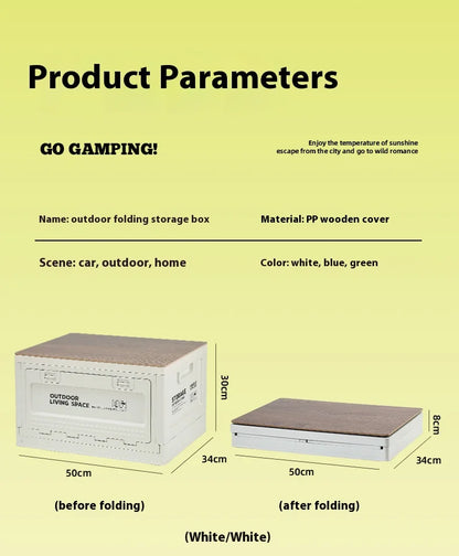 Outdoor Camping Folding Storage Box For Bedroom And Car Mounted Plastic Storage Cabinet For Clothes And Toys