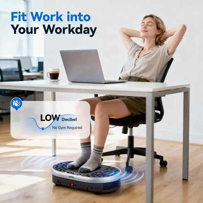 Vibration Plate Exercise Machine With 120 Speed Levels 9 Preset Programs For Home Fitness Fat Burning And Muscle Toning