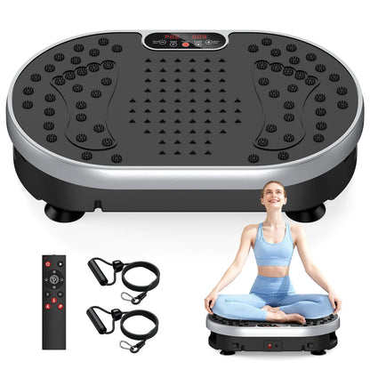 Vibration Plate Exercise Machine With 120 Speed Levels 9 Preset Programs For Home Fitness Fat Burning And Muscle Toning
