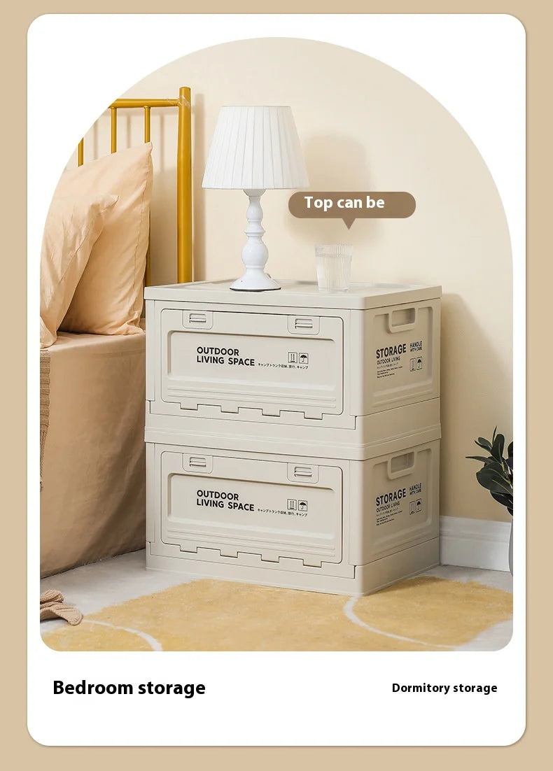 Outdoor Camping Folding Storage Box For Bedroom And Car Mounted Plastic Storage Cabinet For Clothes And Toys