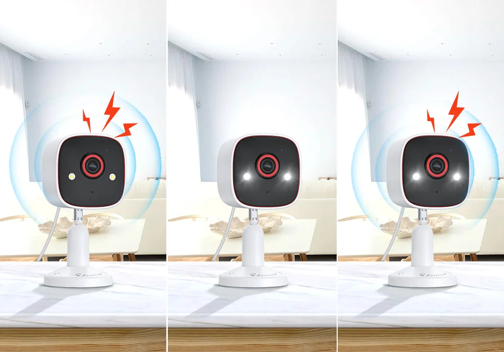 WiFi Indoor Outdoor Security Cameras Color Night Vision IP66 Waterproof Pet Dog Cat Baby Monitor 2K HD Wireless