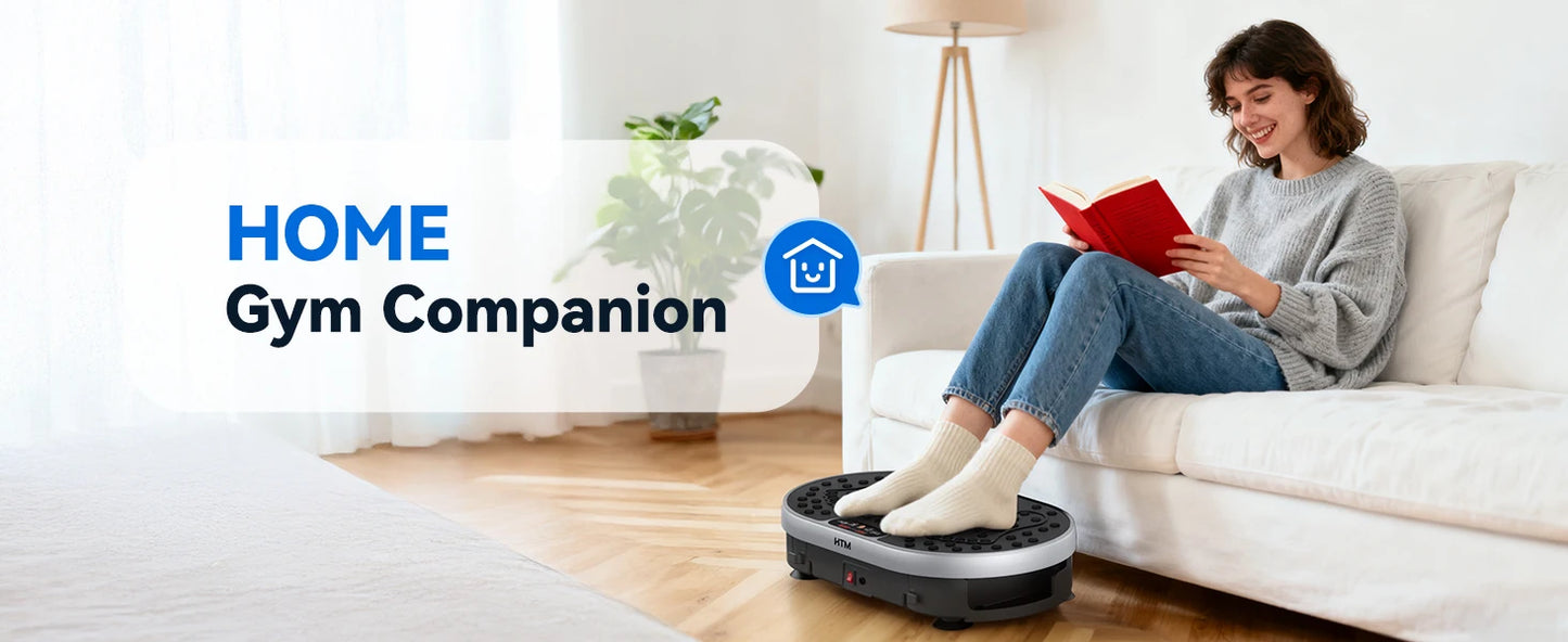 Vibration Plate Exercise Machine With 120 Speed Levels 9 Preset Programs For Home Fitness Fat Burning And Muscle Toning