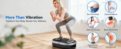 Vibration Plate Exercise Machine With 120 Speed Levels 9 Preset Programs For Home Fitness Fat Burning And Muscle Toning