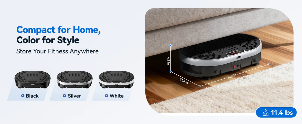 Vibration Plate Exercise Machine With 120 Speed Levels 9 Preset Programs For Home Fitness Fat Burning And Muscle Toning