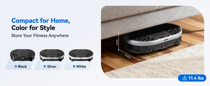 Vibration Plate Exercise Machine With 120 Speed Levels 9 Preset Programs For Home Fitness Fat Burning And Muscle Toning