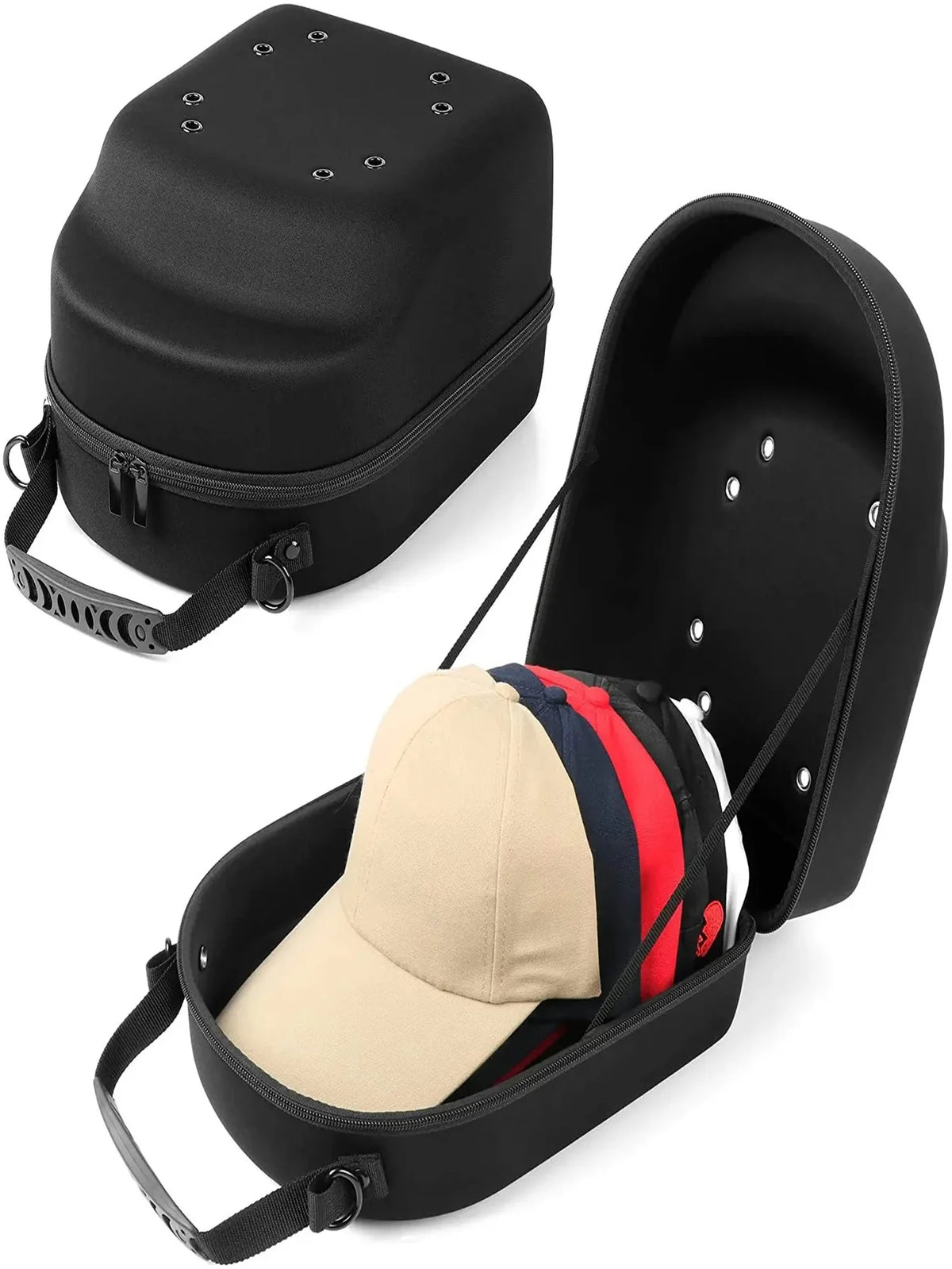 Portable Outdoor Travel Hat Carrier Case Hard Shell Storage Box For Baseball Caps Carrying Bag