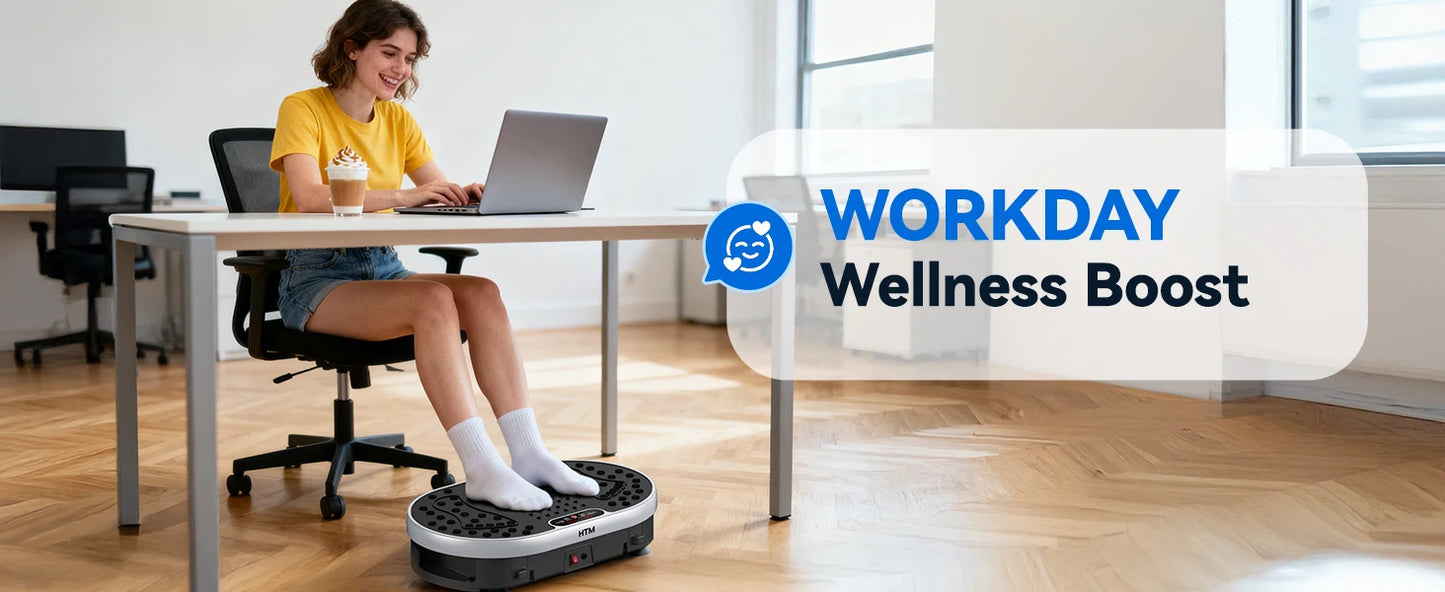 Vibration Plate Exercise Machine With 120 Speed Levels 9 Preset Programs For Home Fitness Fat Burning And Muscle Toning