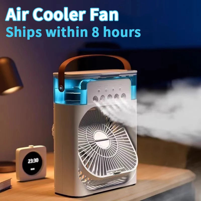Air Cooler Fan Portable Cooling Fan with Mist 3 in 1 Personal Air Cooler Fan Evaporative Cooling Portable for Office Home Use