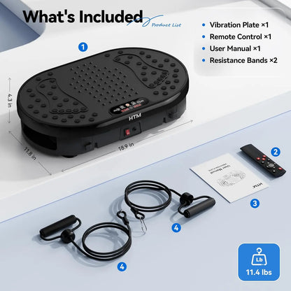 Vibration Plate Exercise Machine With 120 Speed Levels 9 Preset Programs For Home Fitness Fat Burning And Muscle Toning