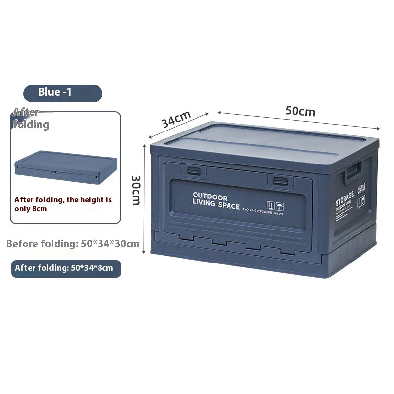 Outdoor Camping Folding Storage Box For Bedroom And Car Mounted Plastic Storage Cabinet For Clothes And Toys