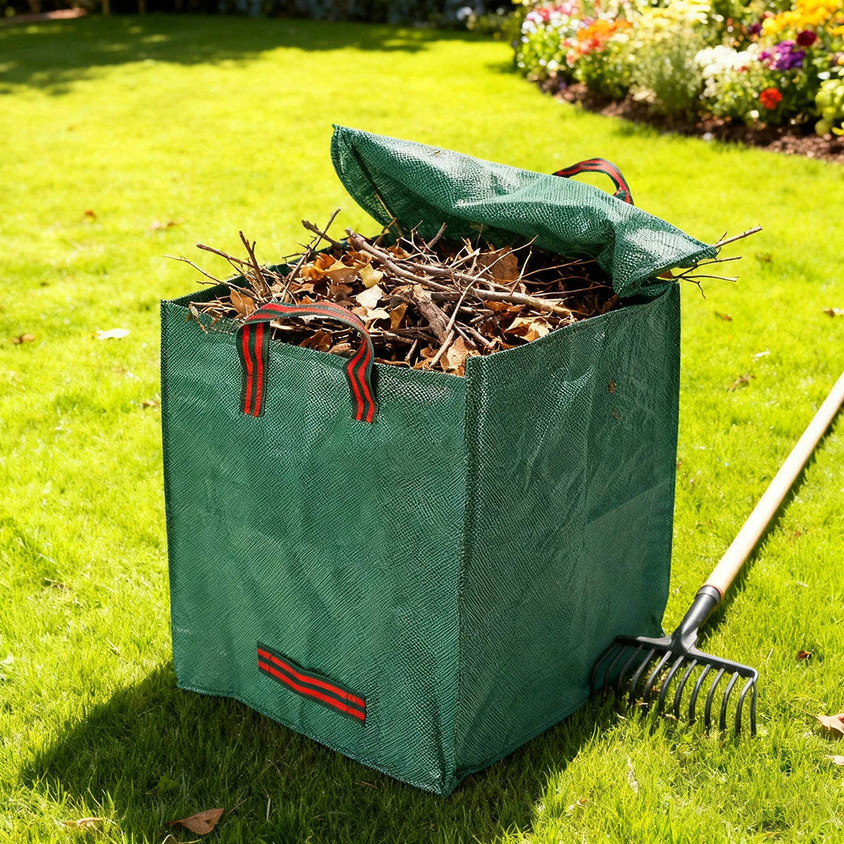 Foldable Outdoor Backyard Compost Bin Garbage Can For Garden Yard Waste And Earthworm Composting