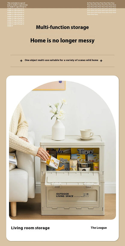 Outdoor Camping Folding Storage Box For Bedroom And Car Mounted Plastic Storage Cabinet For Clothes And Toys