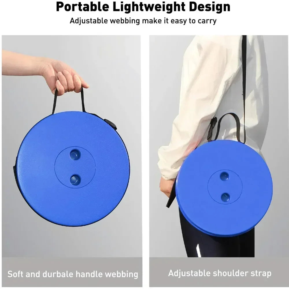Portable Folding Stool Adjustable Retractable Camping Seat Lightweight Collapsible Travel Chair