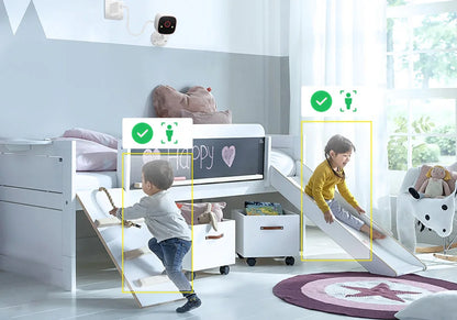 WiFi Indoor Outdoor Security Cameras Color Night Vision IP66 Waterproof Pet Dog Cat Baby Monitor 2K HD Wireless