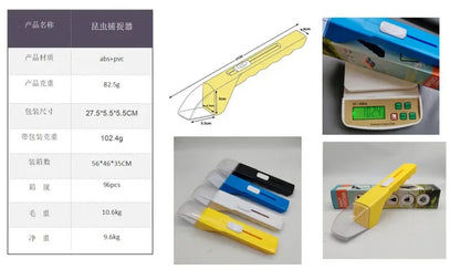 Big Bug Catcher Handheld Indoor Flying Insect Trap Reusable Gnat Fly Trap Tool for Home and Outdoor Insect Trap Control