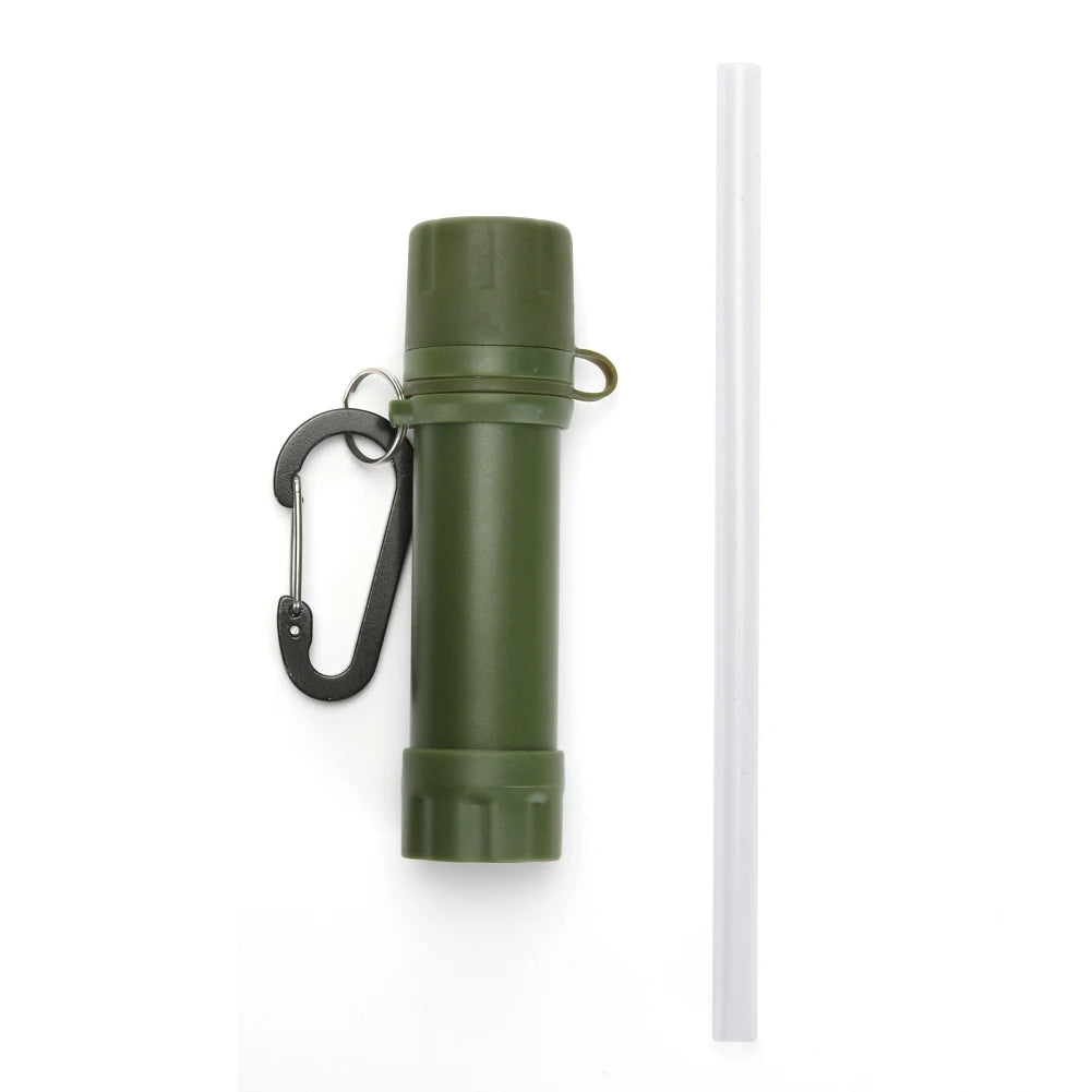 Portable Straw Water Filter Personal Water Purification Attachment for Camping Hiking Travel Emergency Portable Water Filter Straw