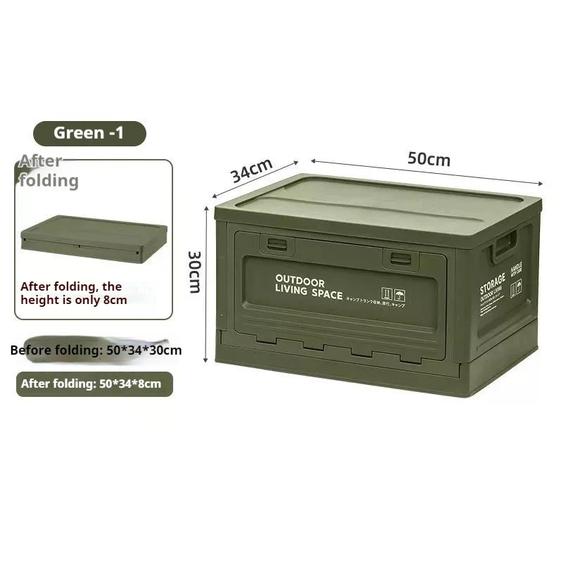 Outdoor Camping Folding Storage Box For Bedroom And Car Mounted Plastic Storage Cabinet For Clothes And Toys