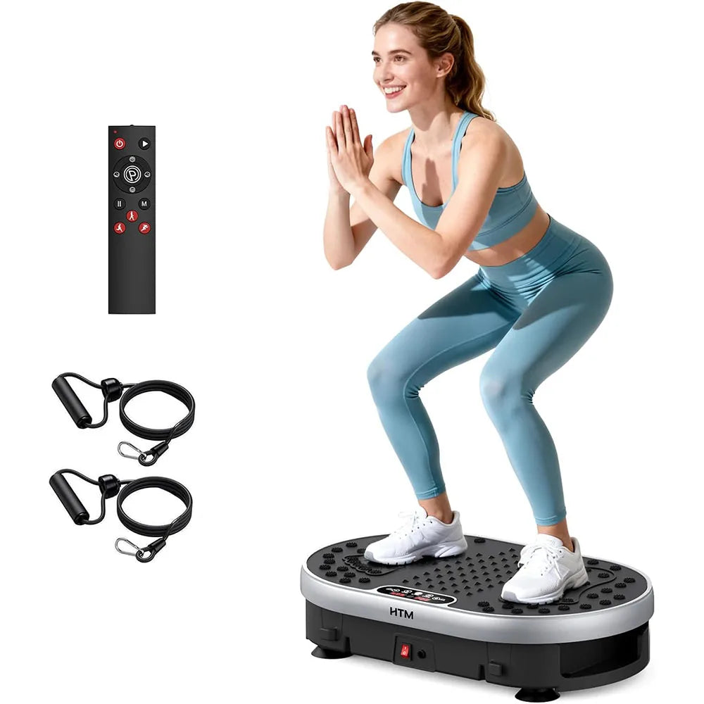 Vibration Plate Exercise Machine With 120 Speed Levels 9 Preset Programs For Home Fitness Fat Burning And Muscle Toning