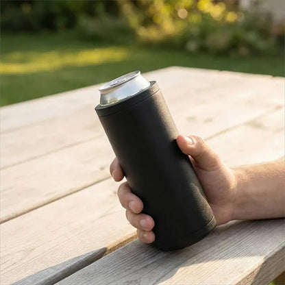 Portable Beverage Can Holder Drink Insulator Storage Container Holds Two Cans for Outdoor Party Camping Reusable Plastic Cooler with Secure Lid