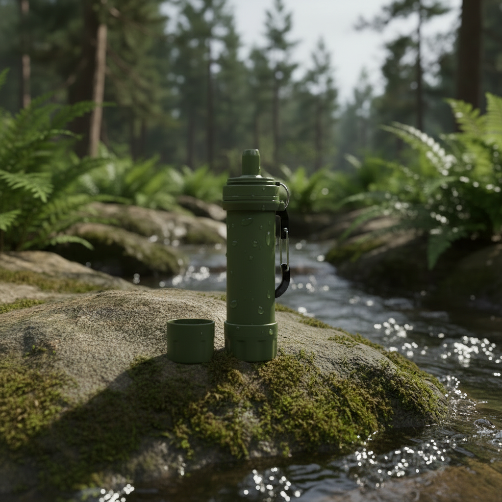 Portable Straw Water Filter Personal Water Purification Attachment for Camping Hiking Travel Emergency Portable Water Filter Straw