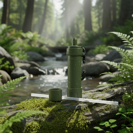 Portable Straw Water Filter Personal Water Purification Attachment for Camping Hiking Travel Emergency Portable Water Filter Straw