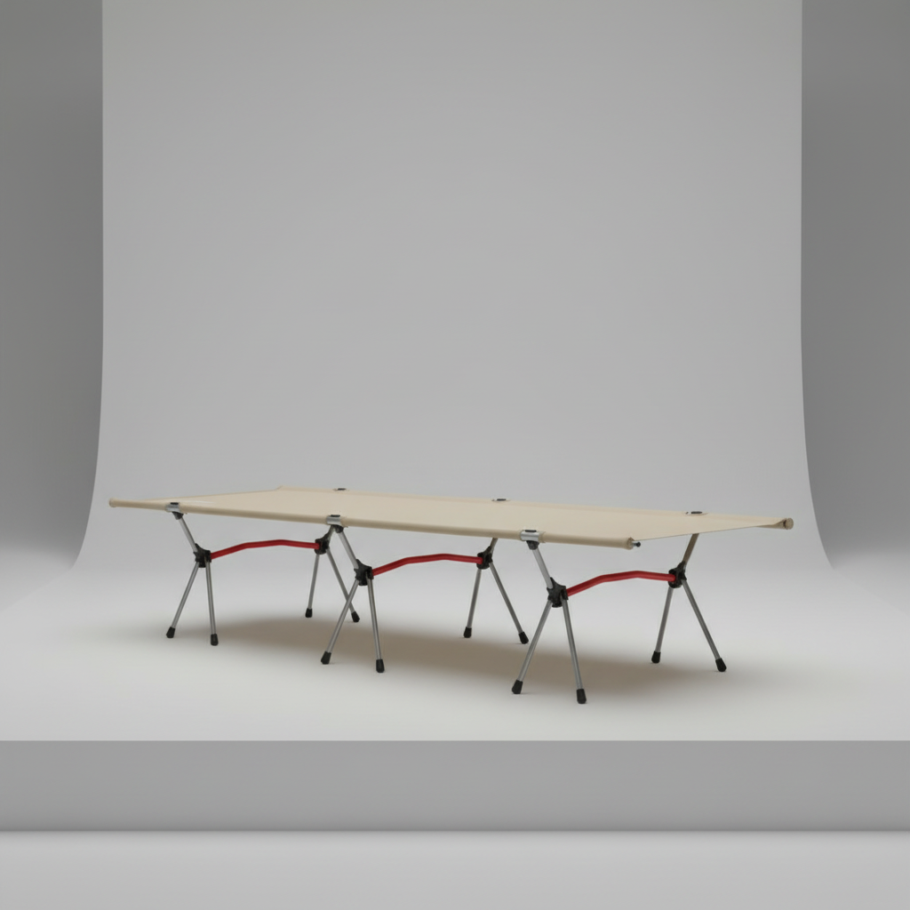 Ultralight Camping Cot Portable Folding Camp Bed with Adjustable Height Aluminum Frame